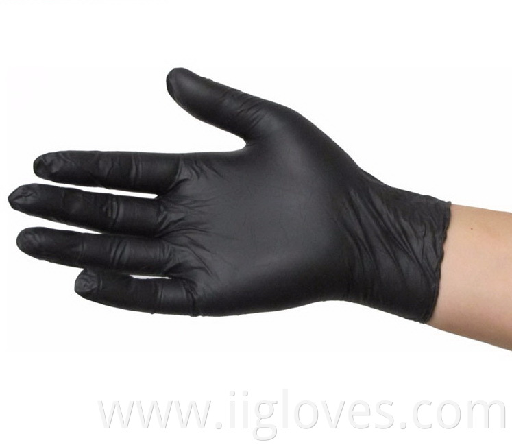 Box Synthetic Bulk Sale Tattoo Powder Free Flexible Black Vinyl Nitrile Blend Gloves Manufacturer